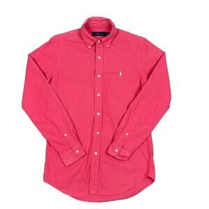 Ralph Lauren Shirt Mens XS/TP Pink Oxford Button Down Long Sleeve Classic Preppy